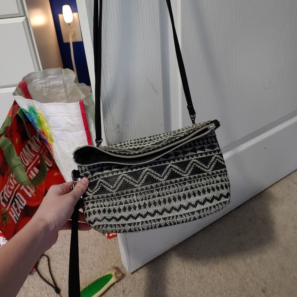 Black and white purse